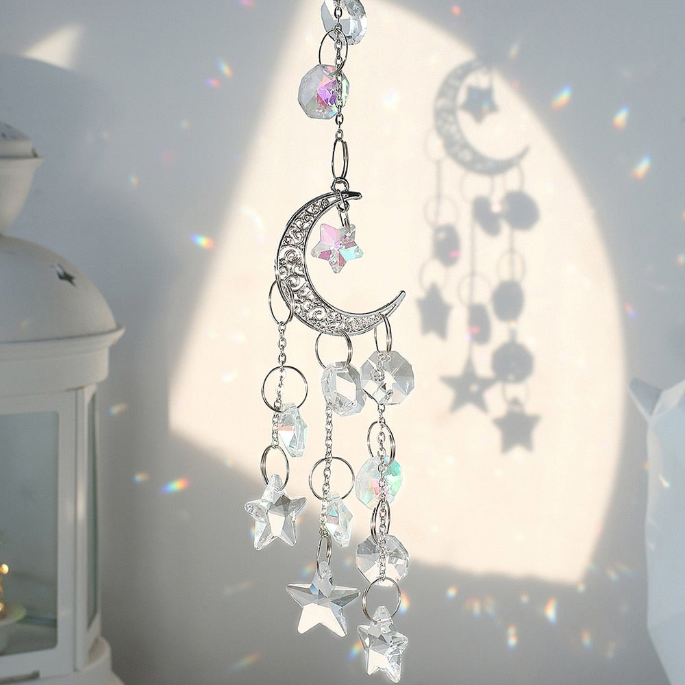 Sun and Moon Crystal Suncatcher