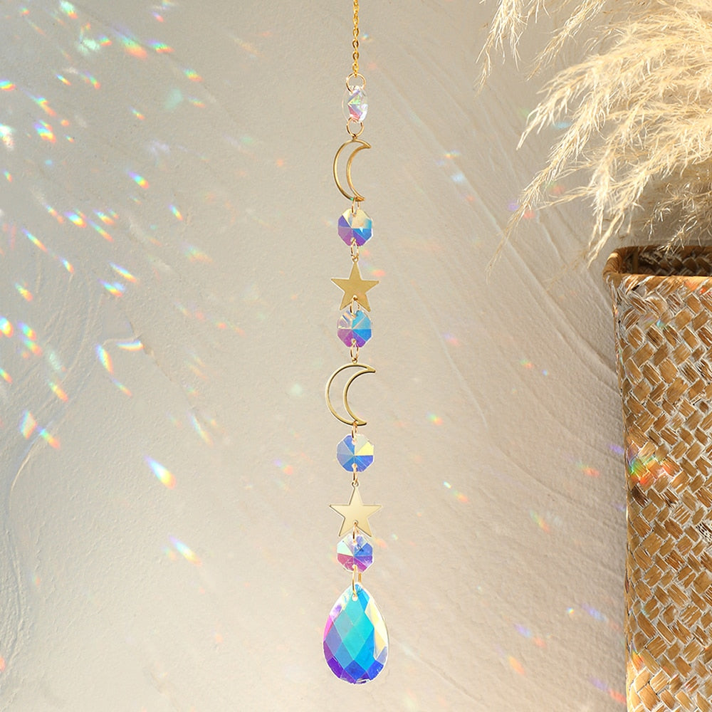 Sun and Moon Crystal Suncatcher