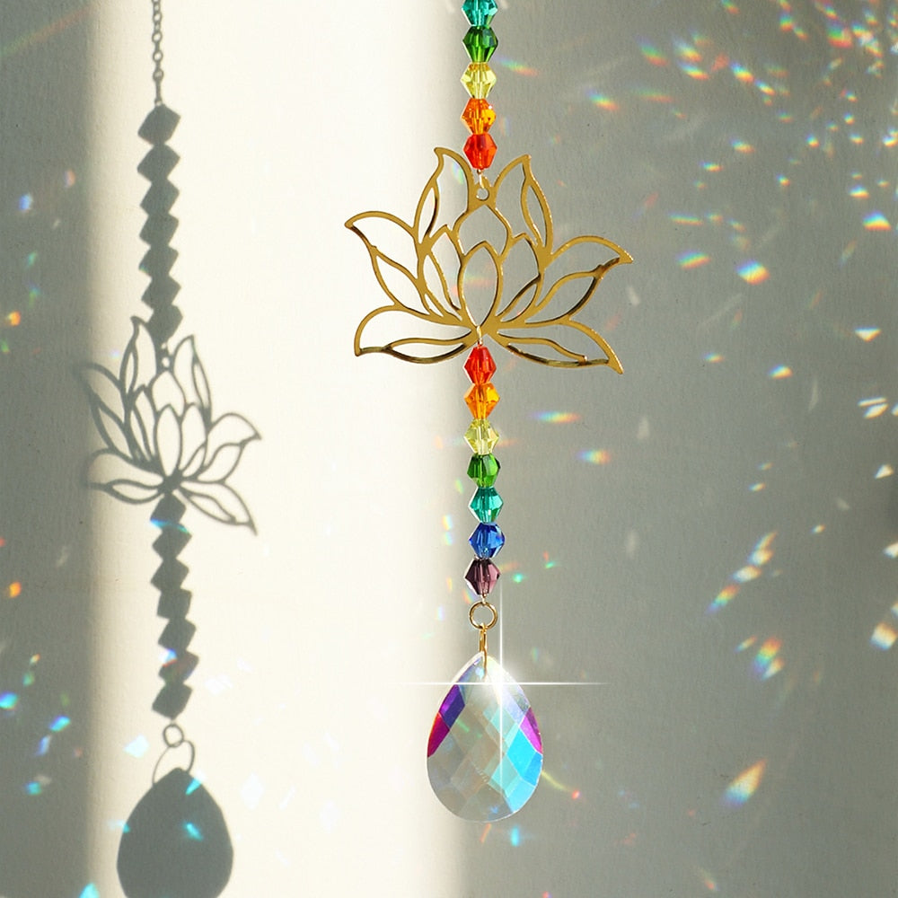 Sun and Moon Crystal Suncatcher