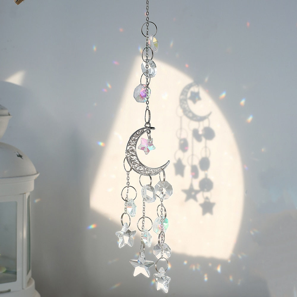 Sun and Moon Crystal Suncatcher