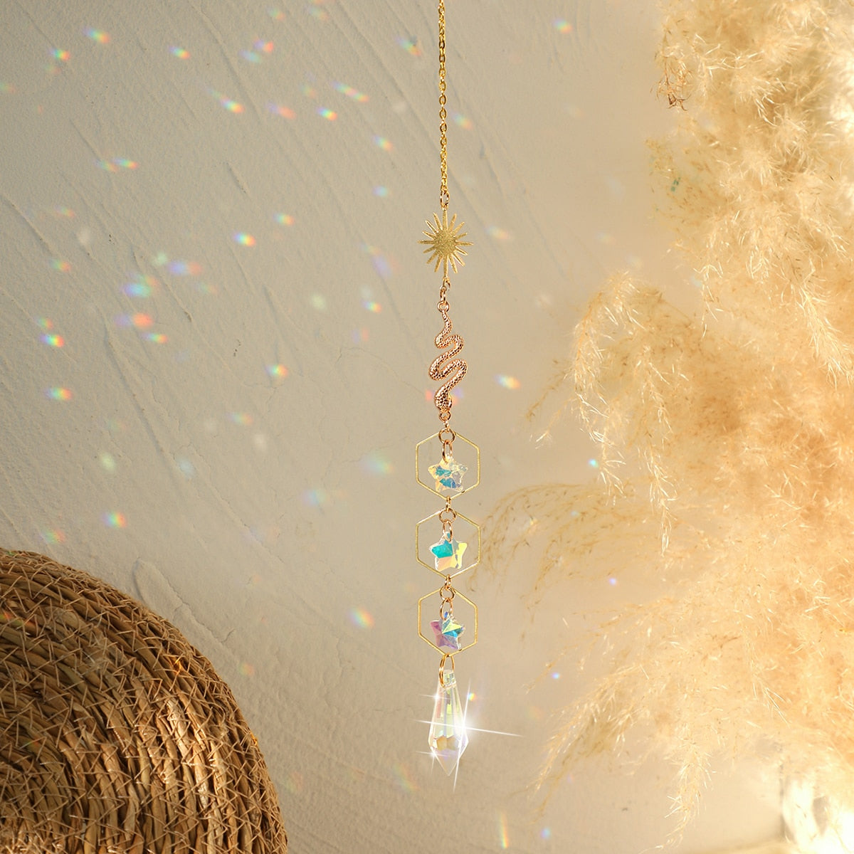 Sun and Moon Crystal Suncatcher