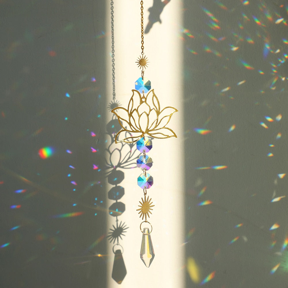 Sun and Moon Crystal Suncatcher